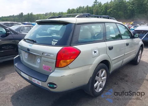 2006 Subaru Outback 2.5I z USA, uszkodzony, nr VIN 4S4BP61C267354114